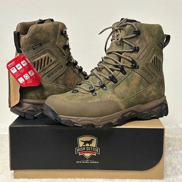 Red Wing Irish Setter Men's 9" Camouflage Hunting Boots/Work Boots - Picture 2 of 7